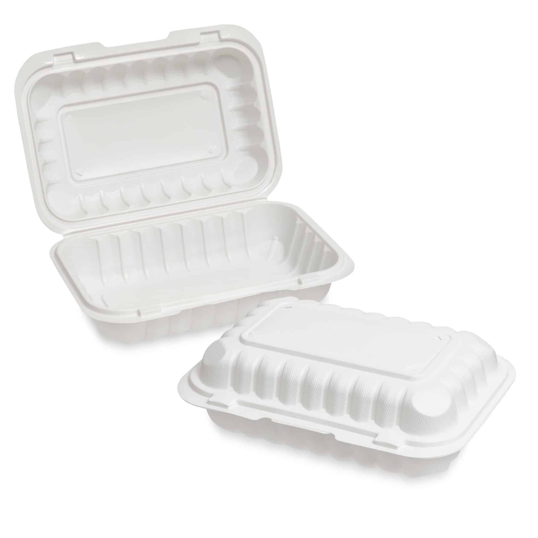 9" x 6" Bagasse Lunch Box - Bluecrest