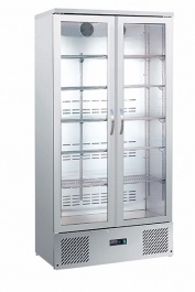 Blizzard-BAR20SS-417L-(492-Bottles)-Upright-Stainless-Steel-Back-Bar-Double-Hinged-Door-Cooler-629