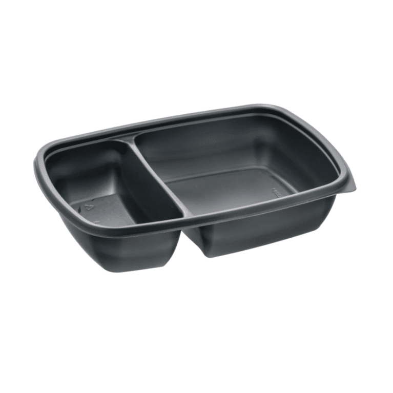 Sabert HOT78229 2-Compartment Rectangular Container 600ml & 300ml