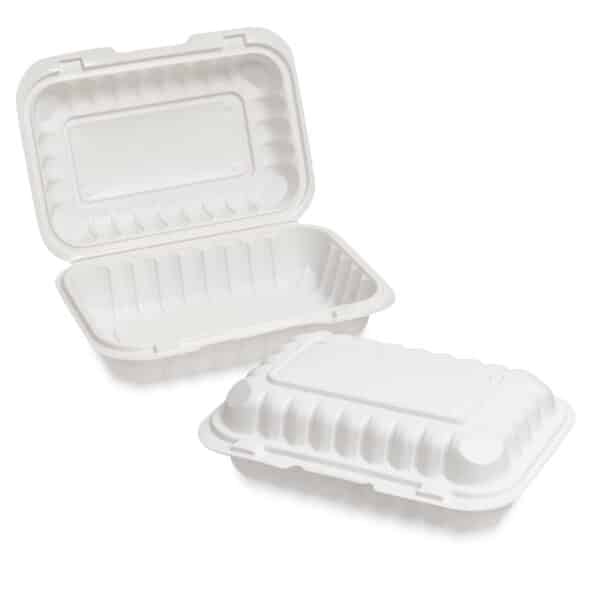 Microwave Meal Box (230x152x70mm/9x6'') White HB10