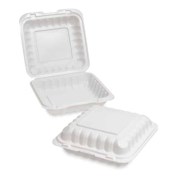 Microwave Meal Box (205x205x72mm/8x8") White