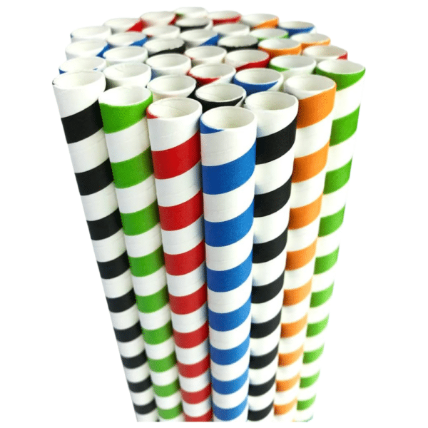 Angled Cut Paper Bubble Tea Straws 12mmØ