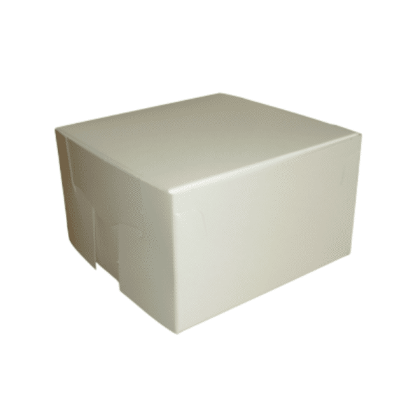 Hand Erect White Cake Box 3x3x6"