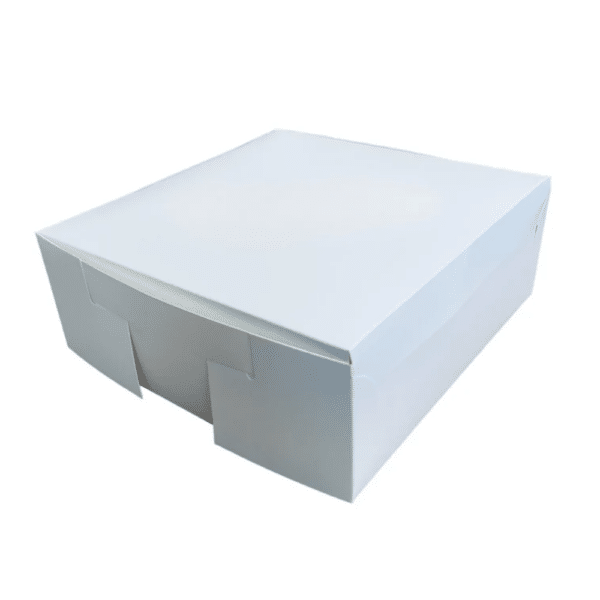 Hand Erect White Cake Box 7x7x2.5"
