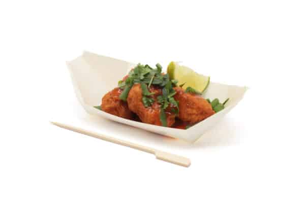 Large Wooden Food Boat - 190mm