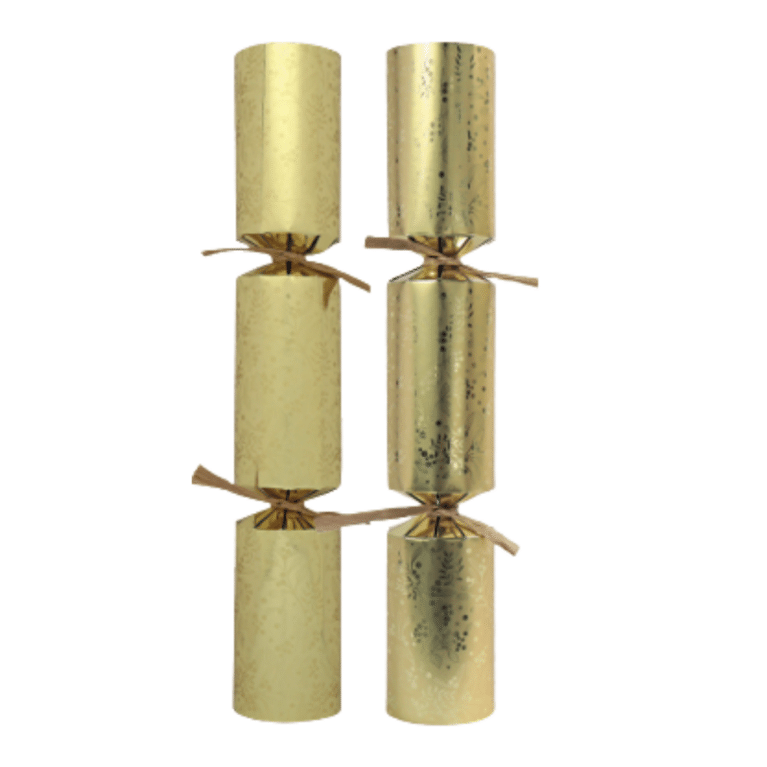 11″ Gold Mistletoe Christmas Crackers