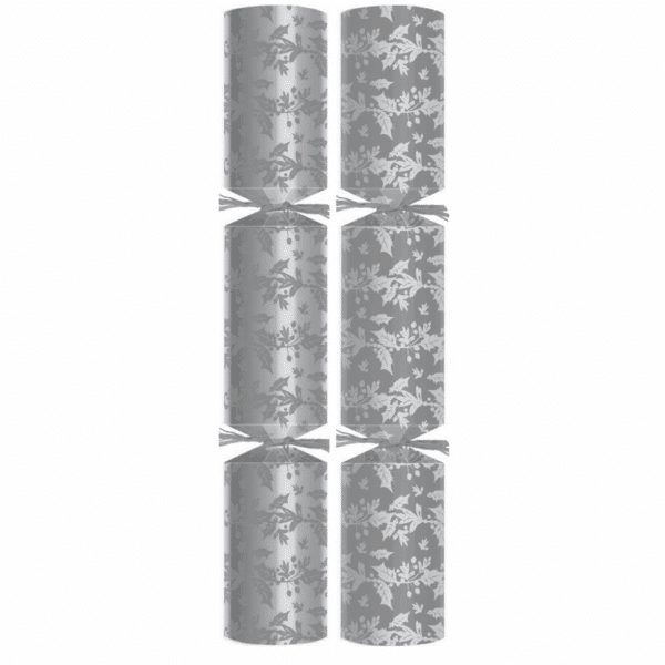 11″ Silver Holly Berry Christmas Crackers