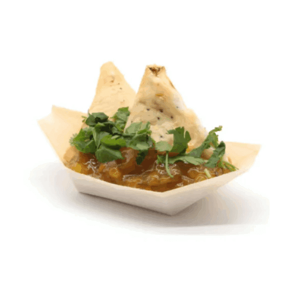 Small Wooden Food Boat (120mm)