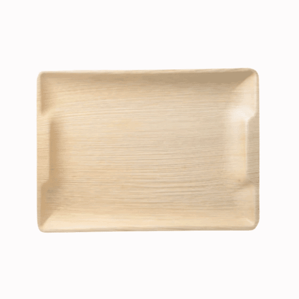 Large Palm Leaf Rectangle Canape Tray 14 x 10